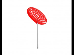 red big candy lollipop 3Dモデル