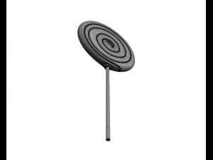red big candy lollipop 3D Model