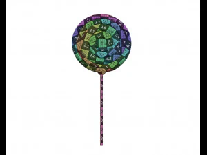 red big candy lollipop 3D Model