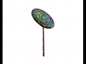 red big candy lollipop 3Dモデル