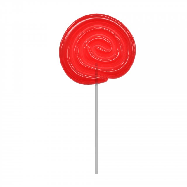 red lollipop swirl 3D 模型 .c4d .max .obj .3ds .fbx .stl .blend 