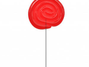red lollipop swirl 3D Model