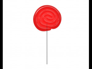 red lollipop swirl 3D 模型