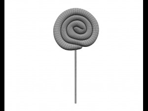 red lollipop swirl 3D 模型