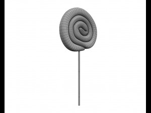 red lollipop swirl 3D 模型