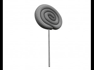 red lollipop swirl 3D 模型