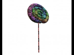 red lollipop swirl 3D 模型