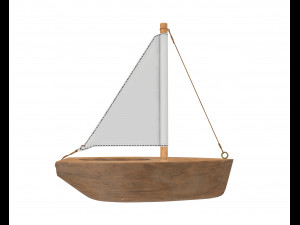wooden sailboat Modelo 3D