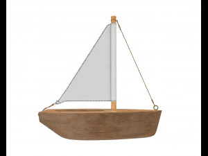 wooden sailboat 3D Model