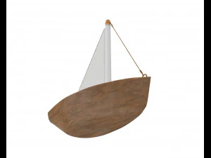 wooden sailboat 3D Model