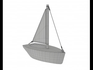 wooden sailboat Modelo 3D
