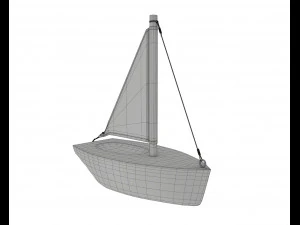 wooden sailboat 3D Model