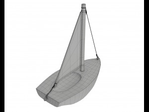 wooden sailboat Modelo 3D
