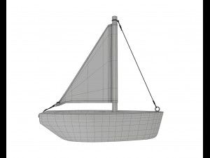 wooden sailboat Modelo 3D