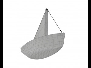 wooden sailboat Modelo 3D