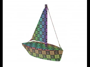 wooden sailboat 3D Model