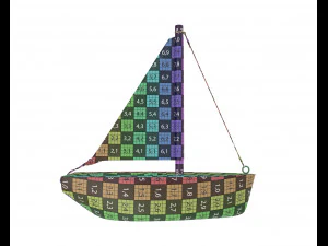 wooden sailboat 3D Model