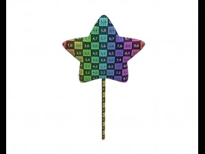 yellow red stars shaped lollipop 3D Model