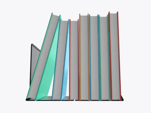 book mesh holder with books 3D Model