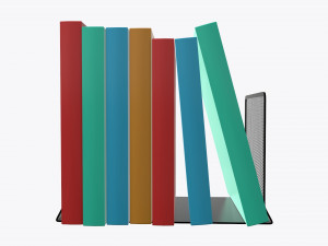 book mesh holder with books 3D Model