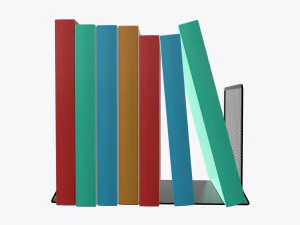 book mesh holder with books 3D Model