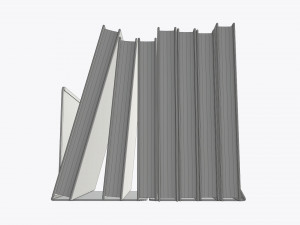 book mesh holder with books 3D Model