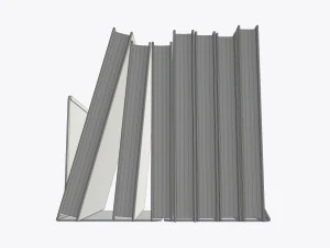 book mesh holder with books 3D Model