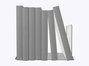 book mesh holder with books 3D Model