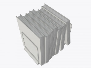 book mesh holder with books 3D Model