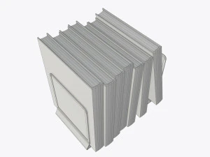 book mesh holder with books 3D Model