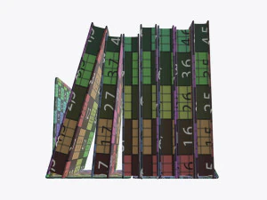 book mesh holder with books 3D Model
