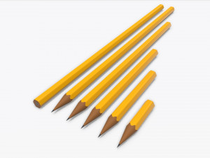 pencils various sizes 3D Model