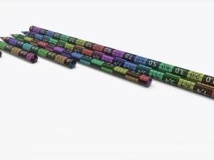 pencils various sizes 3D Model