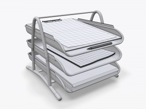 paper mesh horizontal holder 02 Model 3D