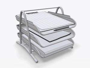 paper mesh horizontal holder 02 3D Model