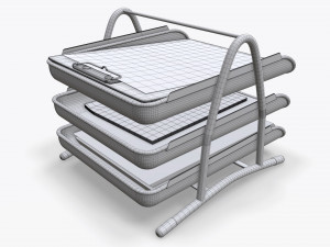 paper mesh horizontal holder 02 Model 3D