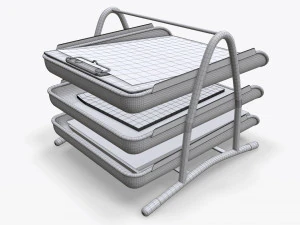 paper mesh horizontal holder 02 3D Model