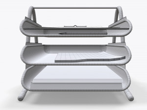 paper mesh horizontal holder 02 Model 3D