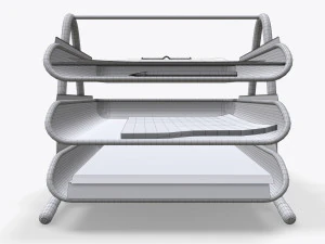 paper mesh horizontal holder 02 3D Model