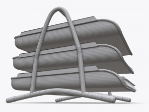 paper mesh horizontal holder 02 Model 3D