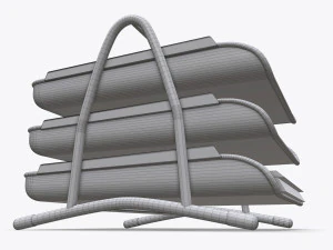 paper mesh horizontal holder 02 3D Model