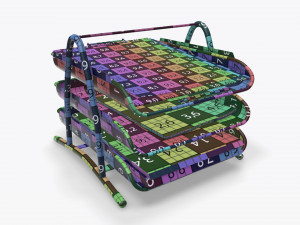 paper mesh horizontal holder 02 Model 3D