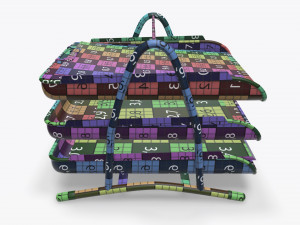 paper mesh horizontal holder 02 Model 3D