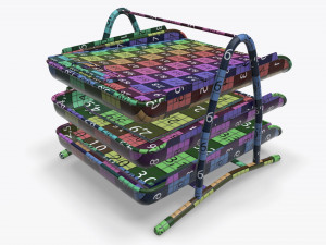 paper mesh horizontal holder 02 Model 3D