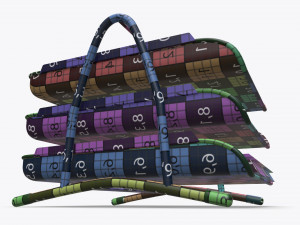 paper mesh horizontal holder 02 Model 3D