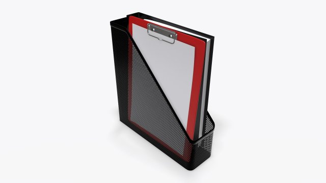 paper mesh vertical holder Model 3D .c4d .max .obj .3ds .fbx .stl .blend 