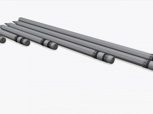 pencils with rubber various sizes Model 3D
