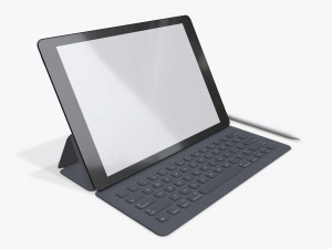 digital tablet with keyboard mock up 3D Model