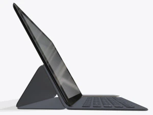tablet digital com maquete de teclado Modelo 3D