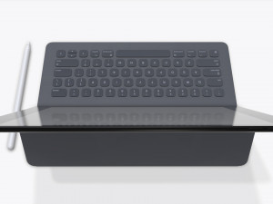 digital tablet with keyboard mock up 3D 模型